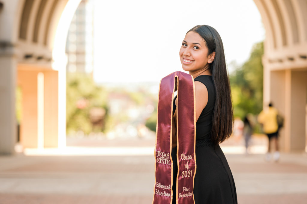 The Arch at Texas State San Marcos Graduation Session
