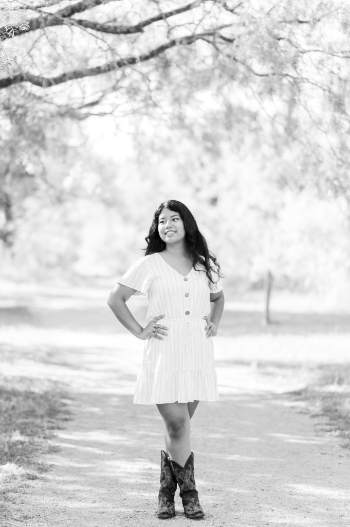 Wimberley High School Senior Session Black and White 