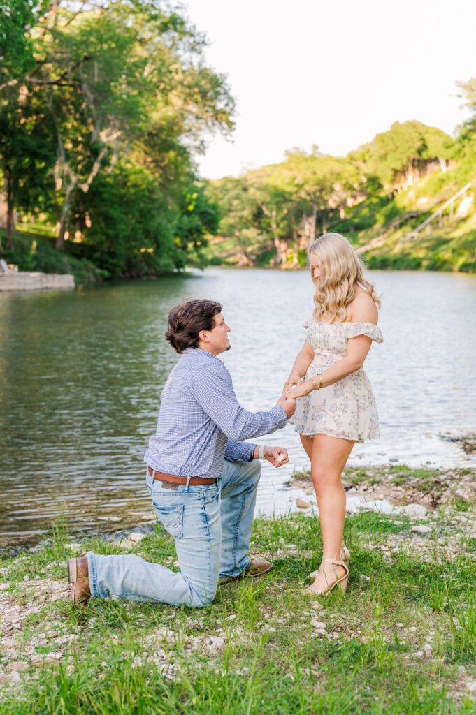 Surprised proposal in New Braunfels, TX 