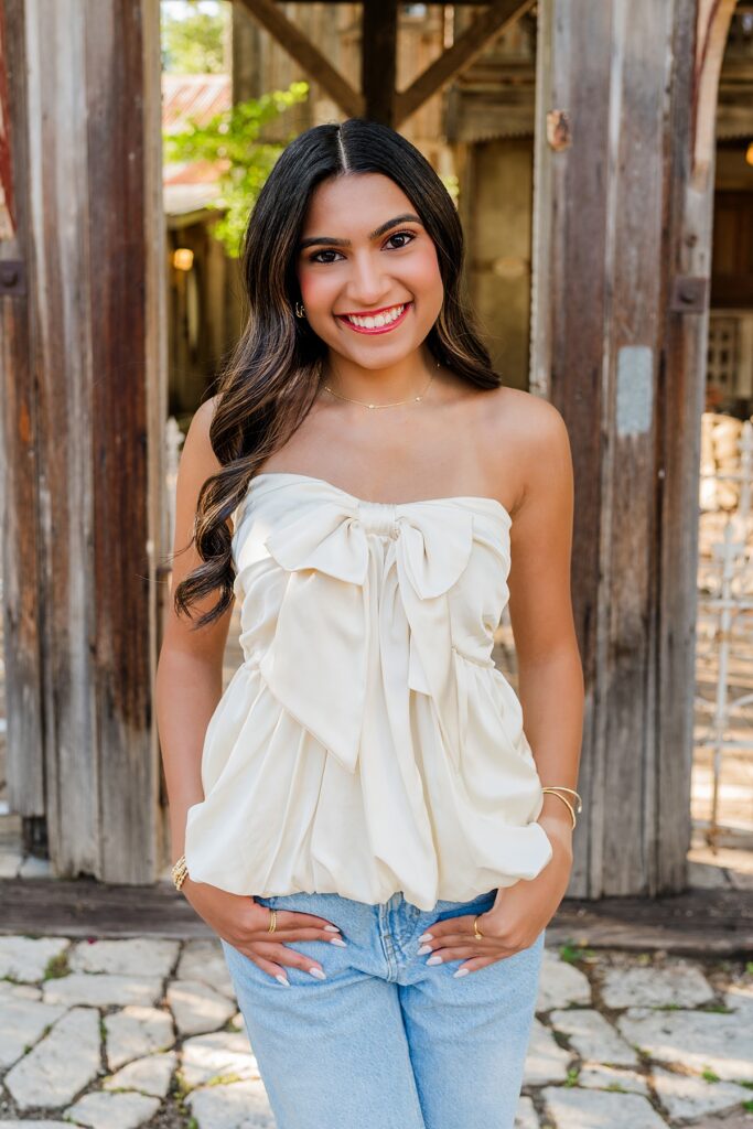 high school senior photo in Gruene